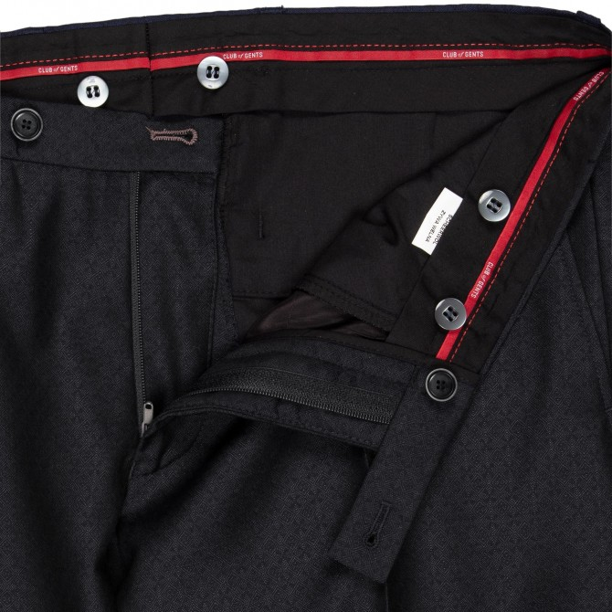 Pantaloni mix&match CLUB of GENTS Pascal pentru costum Diamond design Slim Fit negru [3]