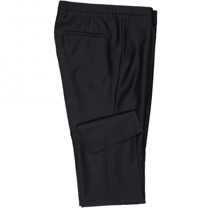 Pantaloni mix&match CLUB of GENTS Pascal pentru costum Diamond design Slim Fit negru [4]