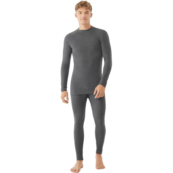 lenjerie termica - Set lenjerie termica merino/bambus barbati VIKING Shuter gri