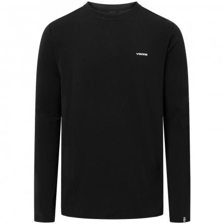 tricouri sport si outdoor - Bluza bambus/bumbac barbati VIKING ESCALANTE negru print montan