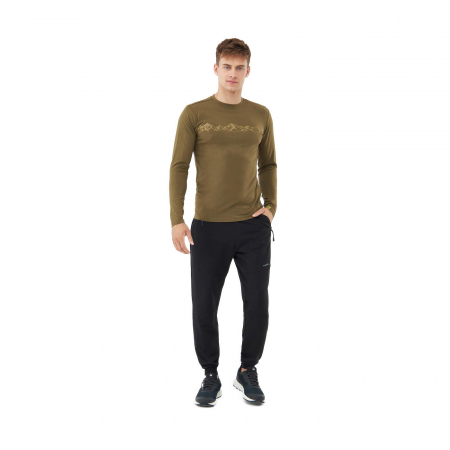 Bluza bambus/bumbac barbati VIKING ESCALANTE oliv print montan [4]