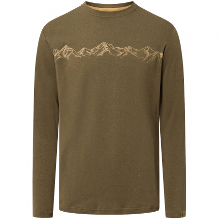 tricouri sport si outdoor - Bluza bambus/bumbac barbati VIKING ESCALANTE oliv print montan
