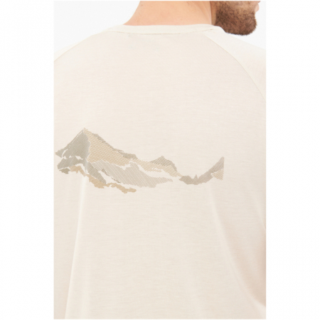 Tricou bambus barbati VIKING Likelo bej print montan [6]