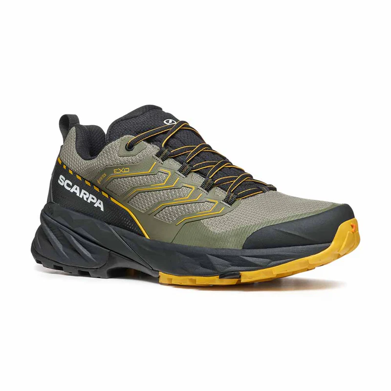 incaltaminte sport si outdoor - Pantofi impermeabili drumetie rapida barbati SCARPA RUSH 2 oliv/galben