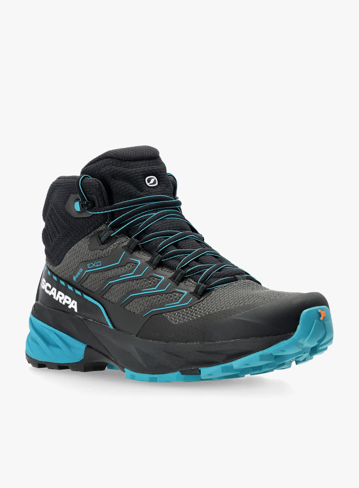 incaltaminte sport si outdoor - Semi-ghete impermeabile drumetie rapida barbati Gore-Tex SCARPA RUSH 2 MID antracit/bleu