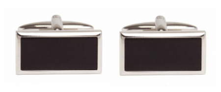 Accesorii - Butoni camasa DALACO metal argintiu/onyx