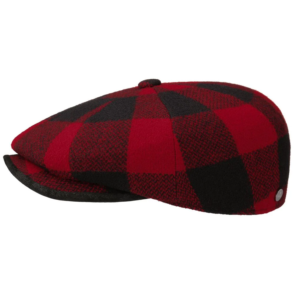 Accesorii - Sapca premium Lierys barbati lana STETSON Woolrich carousi rosu/negru