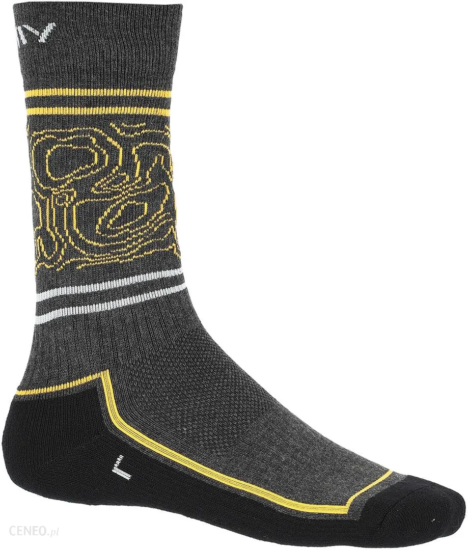 sosete sport - Sosete bambus barbati VIKING BOOSOCKS gri/galben