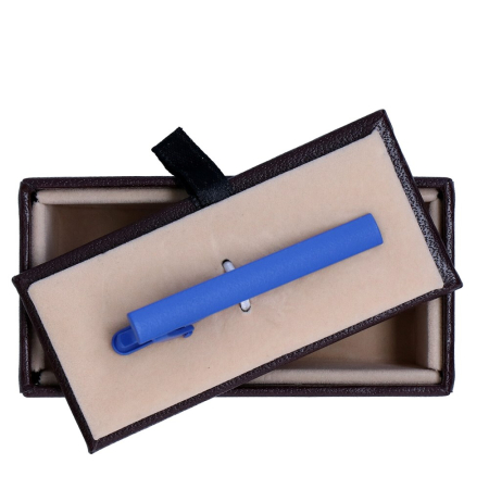 butoni ace cravata - Ac de cravata LINTA albastru mat