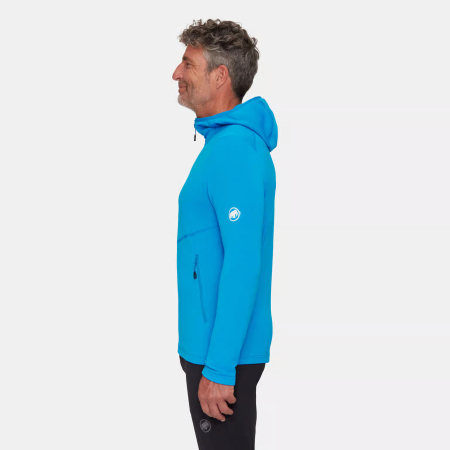 Bluza midlayer fermoar gluga fleece barbati MAMMUT Aconcagua Light ML albastru [5]