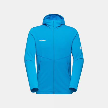 Outdoor - Bluza midlayer fermoar gluga fleece barbati MAMMUT Aconcagua Light ML albastru