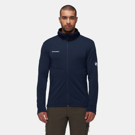 Bluza midlayer fermoar gluga fleece barbati MAMMUT Aconcagua Light ML bleumarin [1]