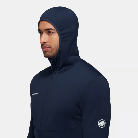 Bluza midlayer fermoar gluga fleece barbati MAMMUT Aconcagua Light ML bleumarin [2]