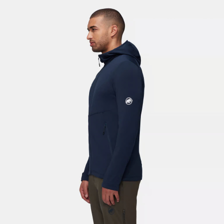 Bluza midlayer fermoar gluga fleece barbati MAMMUT Aconcagua Light ML bleumarin [5]