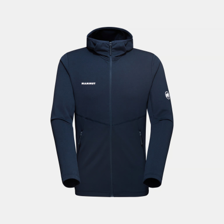 Outdoor - Bluza midlayer fermoar gluga fleece barbati MAMMUT Aconcagua Light ML bleumarin