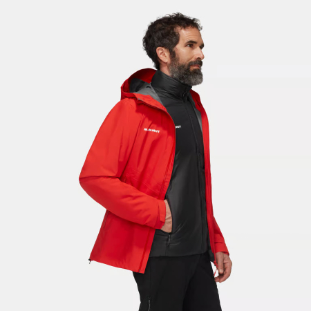 Jacheta 3in1 impermeabila gluga 15K/15K 2.5L barbati MAMMUT Alto Light HS rosu [3]