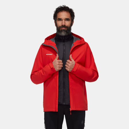 Jacheta 3in1 impermeabila gluga 15K/15K 2.5L barbati MAMMUT Alto Light HS rosu [2]
