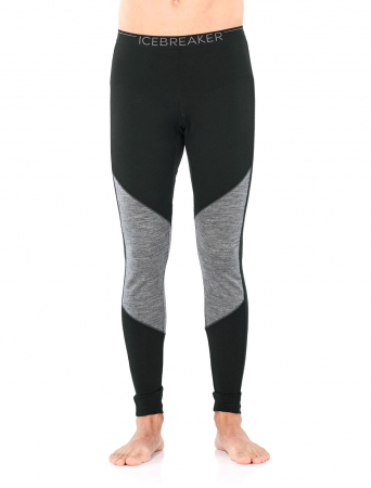 lenjerie termica - Pantaloni de corp barbati ICEBREAKER 200 Oasis Deluxe negri