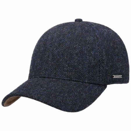 Accesorii - Sapca lana Baseball barbati STETSON Herringbone bleumarin