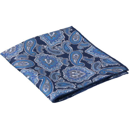 Accesorii - Batista matase LINTA bleumarin paisley