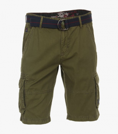 pantaloni sport si drumetie - Bermude cargo bumbac barbati CASA MODA verde