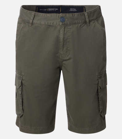 pantaloni scurti - Pantaloni scurt cargo bumbac barbtai CASA MODA kaki