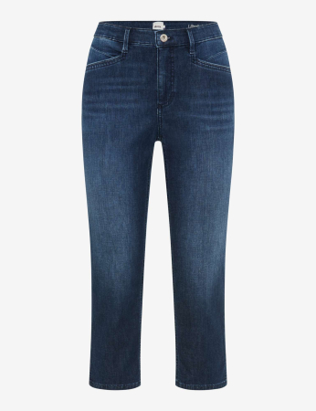 pantaloni blugi dama - Blugi subtiri 3/4 femei BRAX MARY C albastru inchis