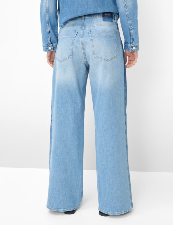 Blugi subtiri evazati palazzo femei BRAX MORGAN bleu [4]