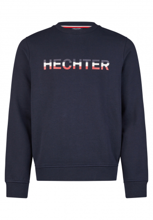 bluze midlayer training fleece - Bluza training bumbac barbati HECHTER bleumarin logo tricolor