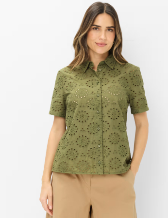 Bluza brodata bumbac femei BRAX VERA verde [1]