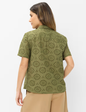 Bluza brodata bumbac femei BRAX VERA verde [2]