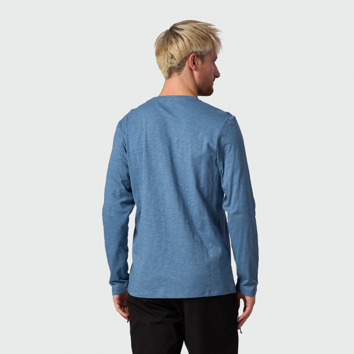 Bluza  bumbac organic barbati NORTHFINDER DIOGEN albastru print montan bicolor [1]