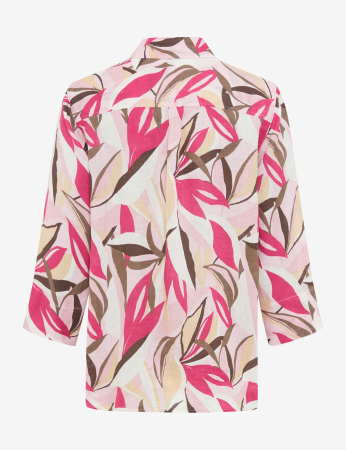 Bluza din in maneca 3/4 femei BRAX VICKI roz print floral [4]