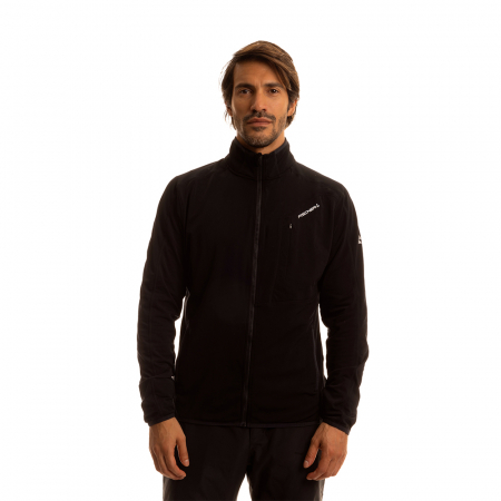 bluze midlayer training fleece - Bluza midlayer barbati FISCHER UP FLEX negru