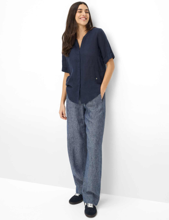 Bluza din in cu anchior femei BRAX VERI bleumarin [3]