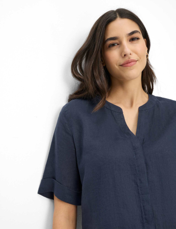 Bluza din in cu anchior femei BRAX VERI bleumarin [6]