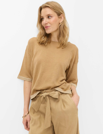Bluza in/bumbac femei BRAX NOEMI maro deschis [2]