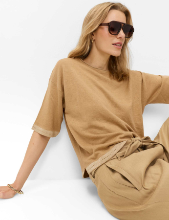Bluza in/bumbac femei BRAX NOEMI maro deschis [5]