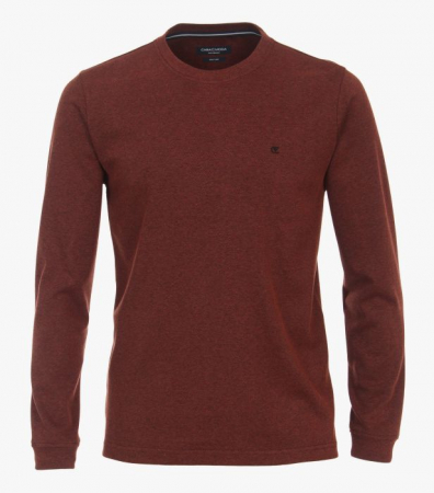 tricouri uni - Bluza O-neck barbati CASA MODA caramiziu