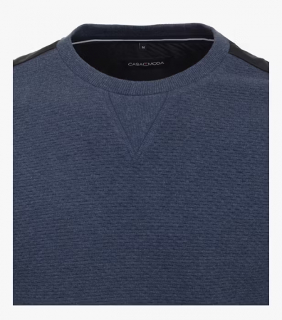 Bluza O Neck barbati CASA MODA Atlantic Spirit albastru inchis [2]
