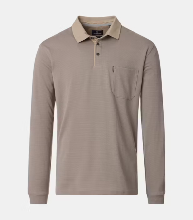 tricouri polo - Bluza polo barbati CASA MODA bej