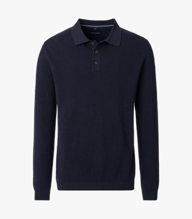 tricouri polo - Bluza polo bumbac barbati CASA MODA bleumarin