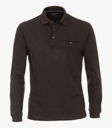 tricouri lungime maneca - Bluza polo barbati CASA MODA maro