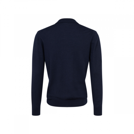 Bluza polo merino barbati SEIDENSTICKER Shaped bleumarin [1]