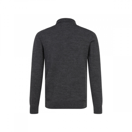 Bluza polo merino barbati SEIDENSTICKER Shaped gri [1]