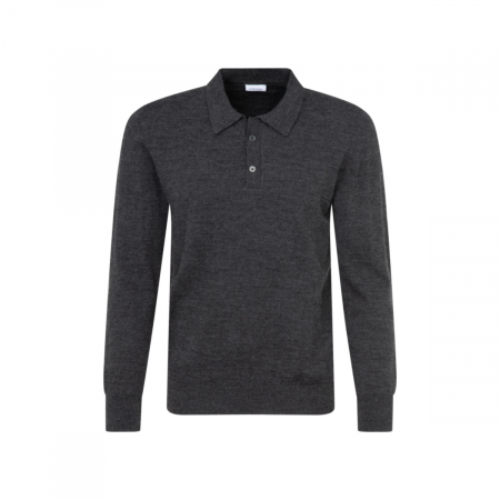 Tricouri - Bluza polo merino barbati SEIDENSTICKER Shaped gri