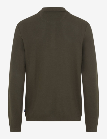 Bluza polo bumbac/modal barbati BRAX PAROS kaki [1]