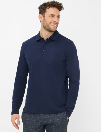 Bluza polo bumbac barbati BRAX PIRLO 273528-70435300 bleumarin [2]