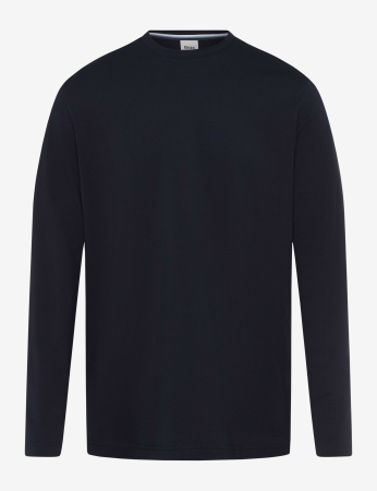 tricouri maneca lunga - Bluza bumbac barbati BRAX TIMON bleumarin