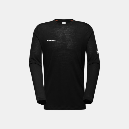 tricouri sport si outdoor - Bluza multisport lana/lyocell MAMMUT Tree FL negru